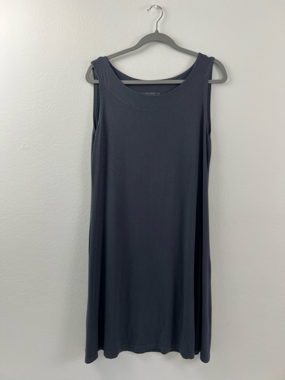 Cut Loose Blue Rayon Spandex Sleeveless Vacation Beach Cover Up Sleeveless Dress
